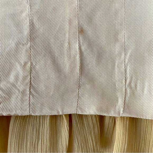 Olivia & Grace, embellished, sequenced, beaded satin Open Front Ruffle Vest Sz S - Picture 10 of 11